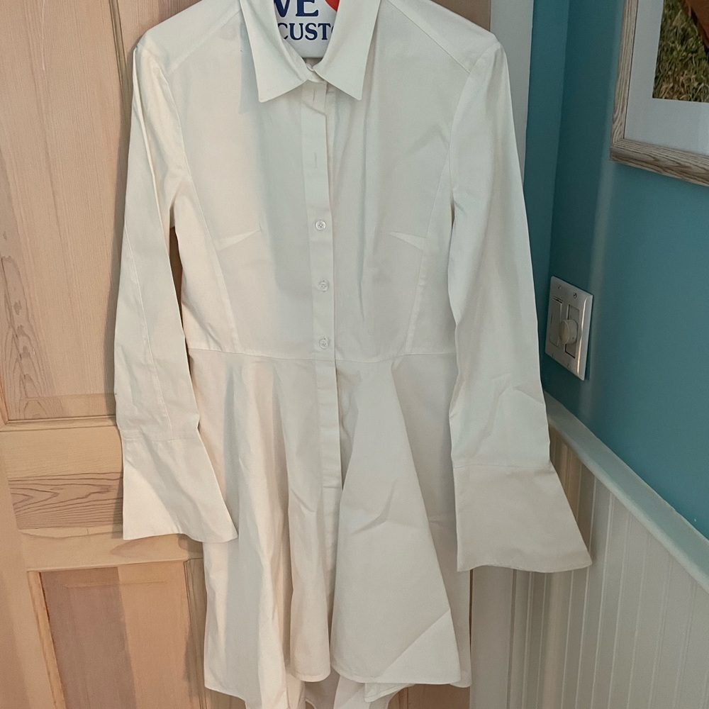 Lands End White Cotton Dress